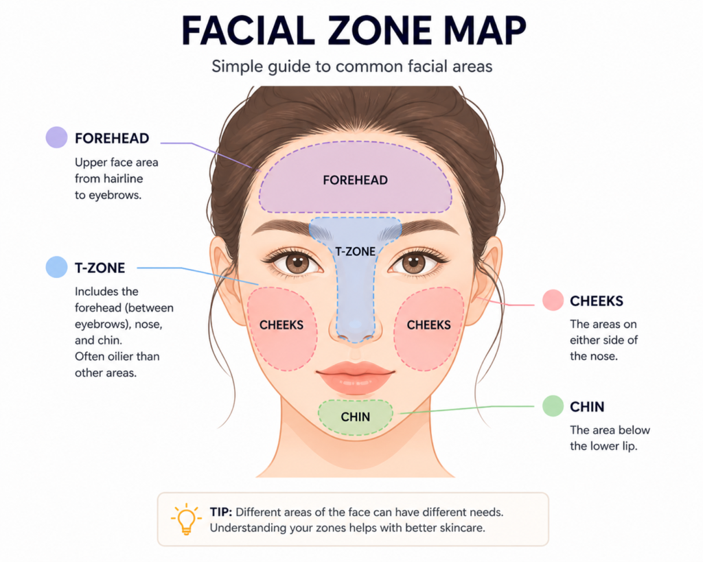 facial zone map